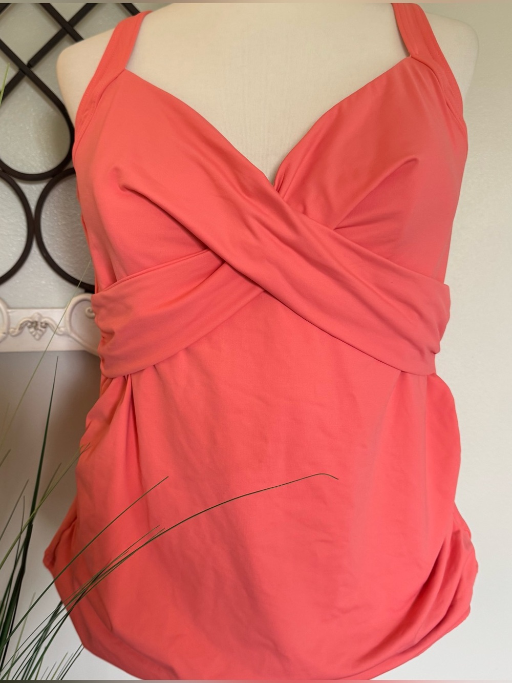 LANDS’ END Size 16W Underwire Tankini Swimsuit Top